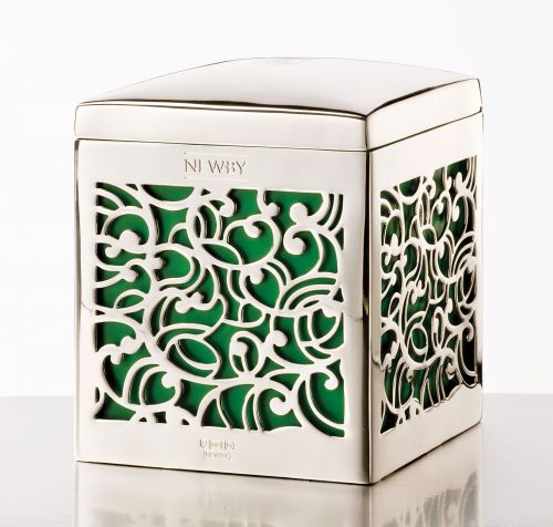 ПОСЕРЕБРЕННАЯ БАНОЧКА ДЛЯ ХРАНЕНИЯ ЧАЯ - АМПЕЛОС