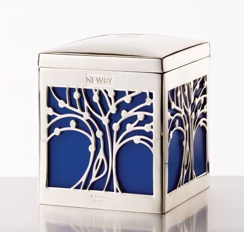 ПОСЕРЕБРЕННАЯ БАНОЧКА ДЛЯ ХРАНЕНИЯ ЧАЯ - ДАФНА