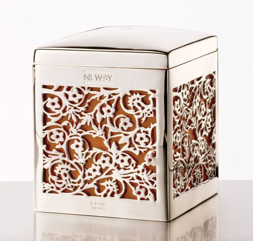 ПОСЕРЕБРЕННАЯ БАНОЧКА ДЛЯ ХРАНЕНИЯ ЧАЯ - ЗЕФИР